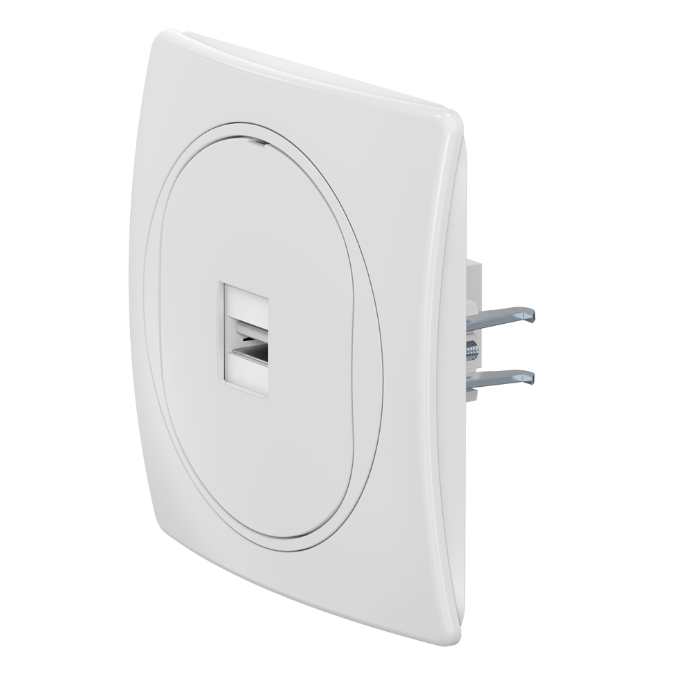 Розетка скрытой установки CADUCEUS ALING EON с модулем Keystone USB 2.0 ...